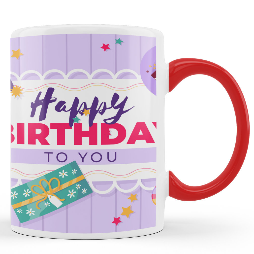 Printed Ceramic Coffee Mug | Happy Birthday | 325 Ml 